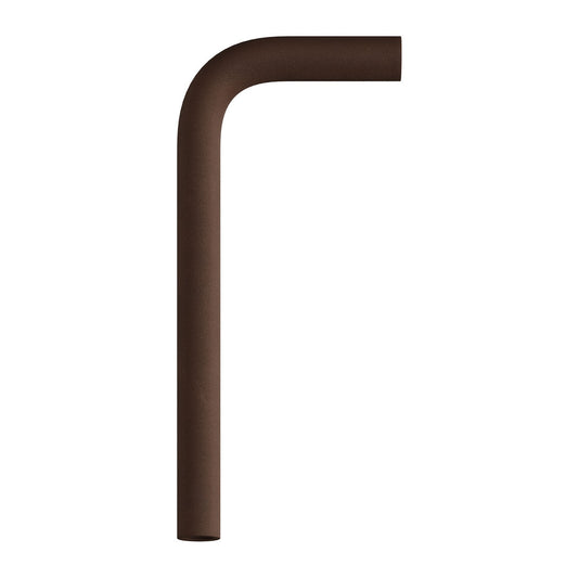 Tubo curvo di estensione 14 cm in metallo - Ruggine scura verniciata