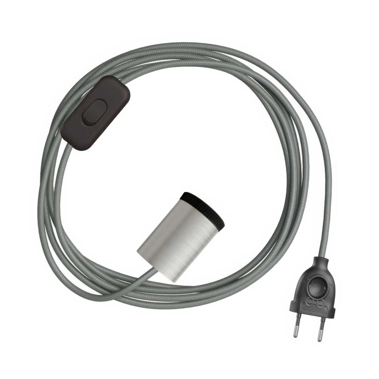 Lampada faretto Mini Spotlight GU1d0 con cablaggio SnakeBis - Titanio satinato