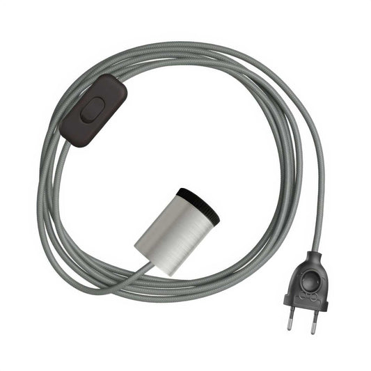 Lampada faretto Mini Spotlight GU1d0 con cablaggio SnakeBis - Titanio satinato