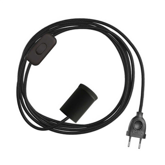 Lampada faretto Mini Spotlight GU1d0 con cablaggio SnakeBis - Nero