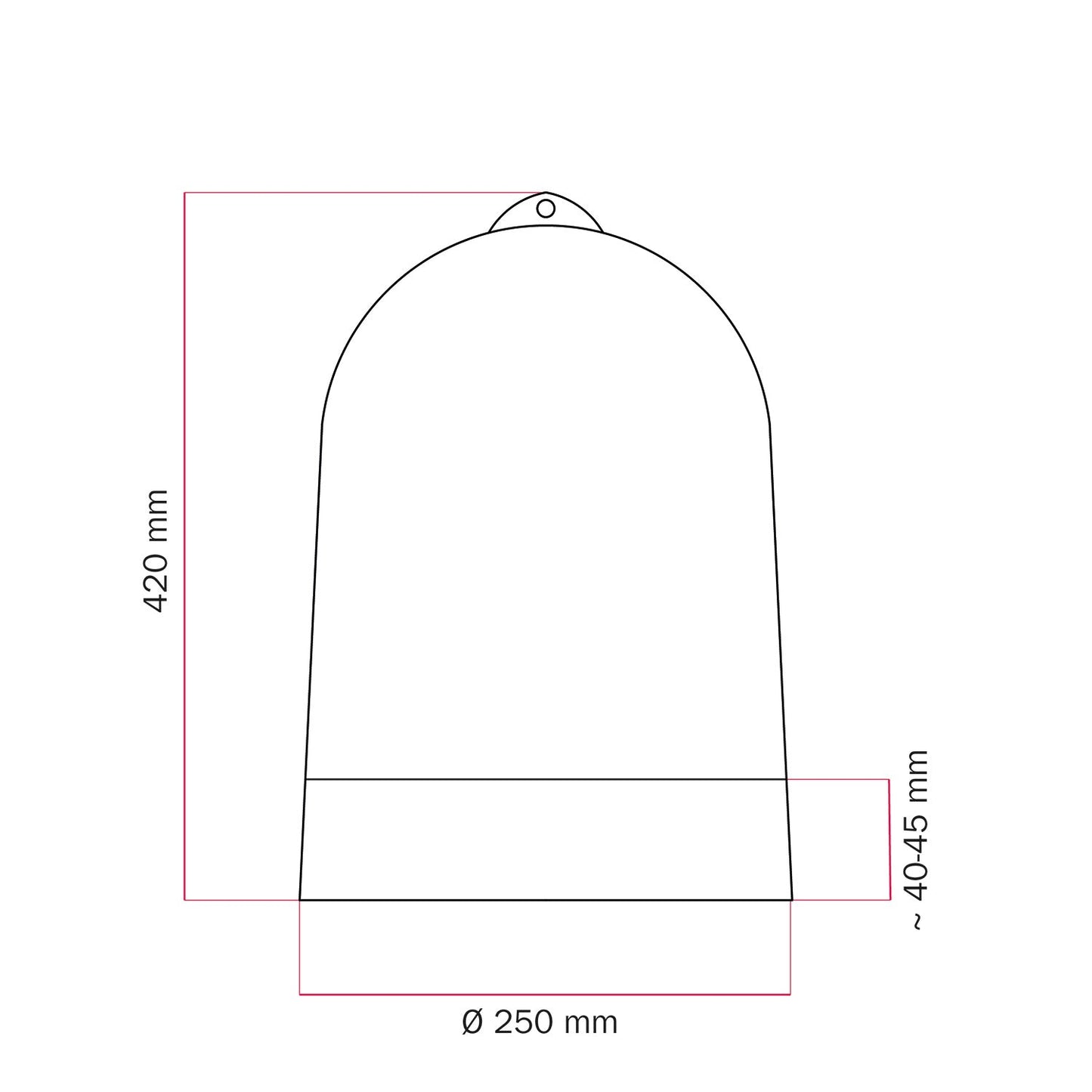 Paralume Campana XL bicolore in ceramica Bianco e Azzurro, collezione Materia - Made in Italy