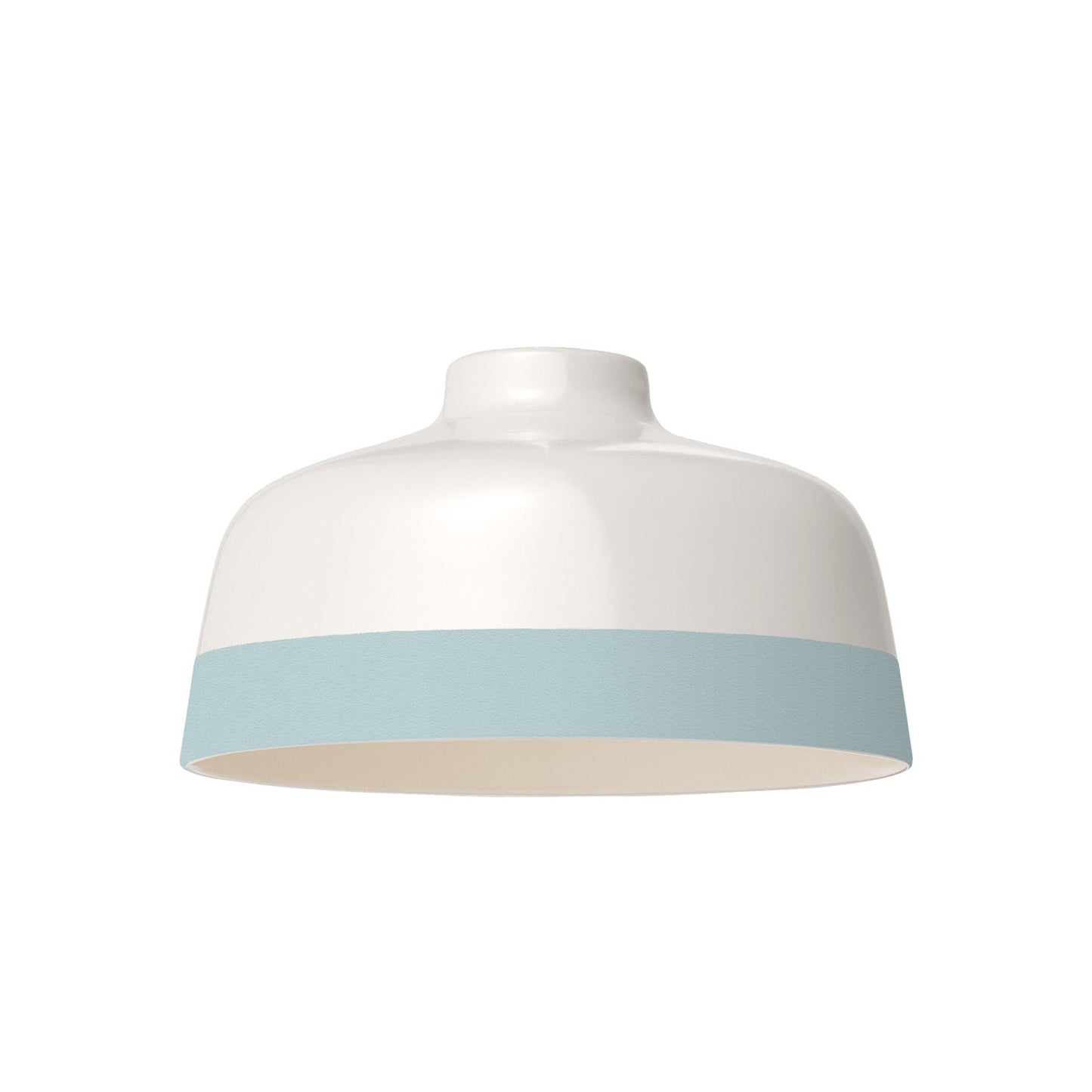 Paralume Coppa bicolore in ceramica Bianco e Azzurro, collezione Materia - Made in Italy