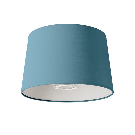 Paralume Athena con attacco E27 per lampada da tavolo - Made in Italy - Teletta azzurro severo
