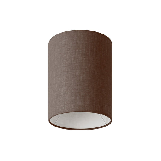 Paralume Cilindro in tessuto con attacco E27 - 100% Made in Italy - Camelot marrone