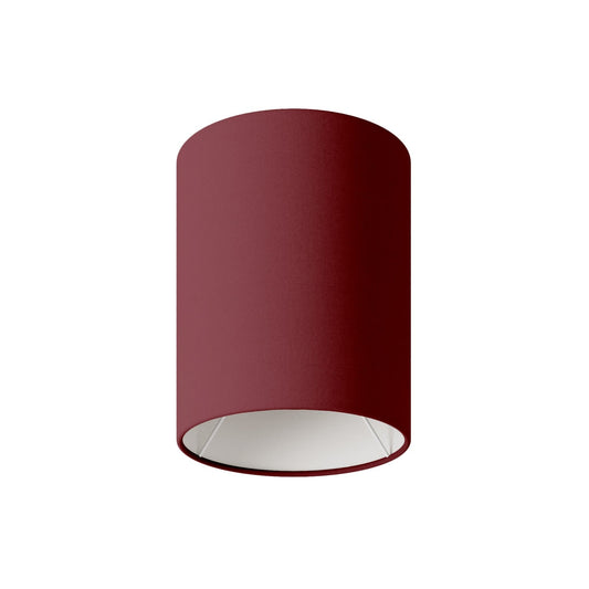 Paralume Cilindro in tessuto con attacco E27 - 100% Made in Italy - Teletta bordeaux