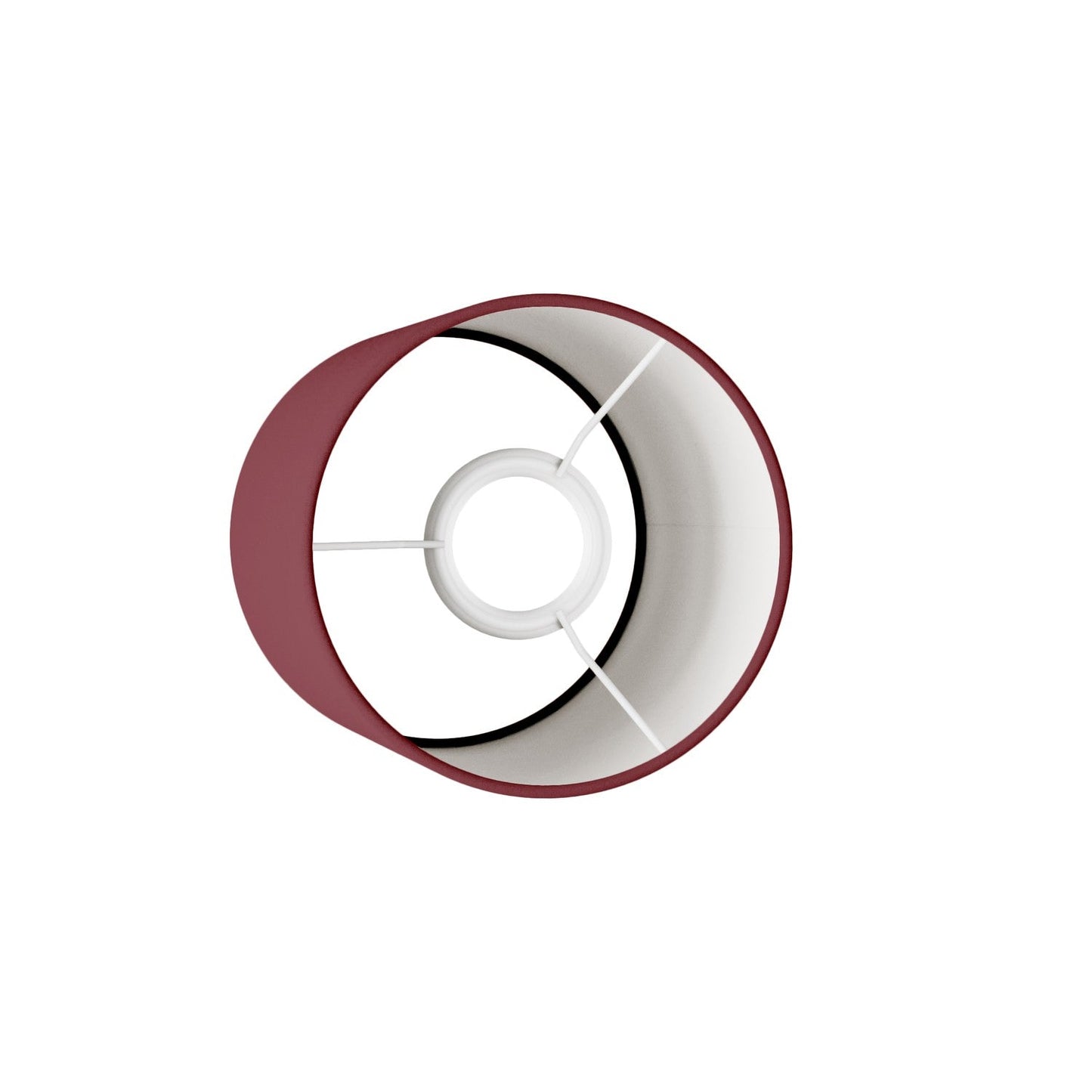 Paralume Cilindro in tessuto con attacco E27 - 100% Made in Italy - Teletta bordeaux