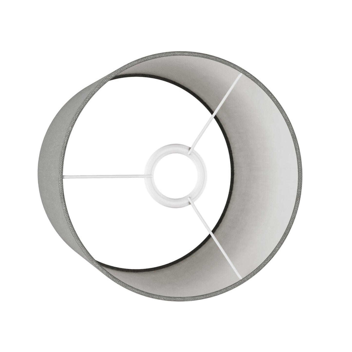 Paralume Cilindro M in tessuto con attacco E27 - Made in Italy - Camelot Grigio