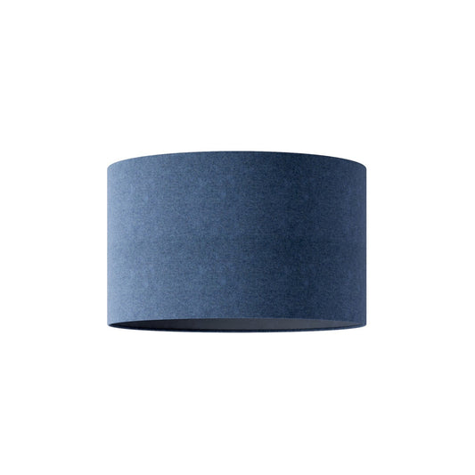 Paralume Cilindro L in tessuto con attacco E27 - Made in Italy - Lana Blu