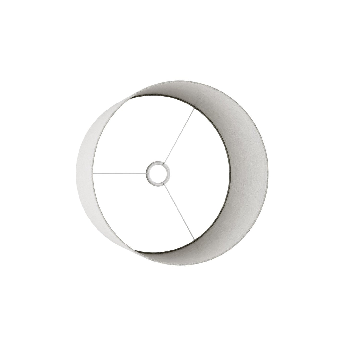 Paralume Cilindro L in tessuto con attacco E27 - Made in Italy - Lana Grigio Chiaro