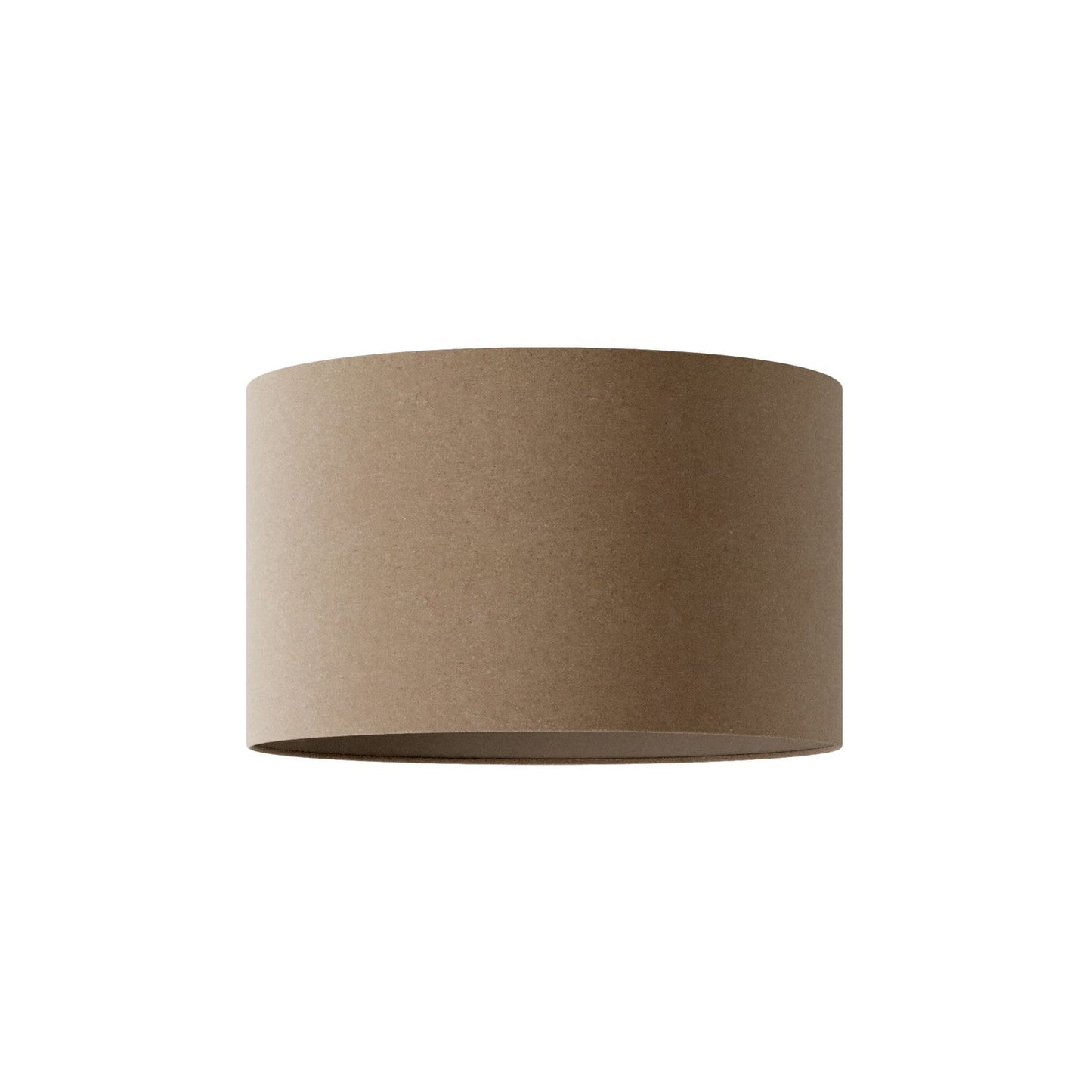 Paralume Cilindro L in tessuto con attacco E27 - Made in Italy - Lana Marrone