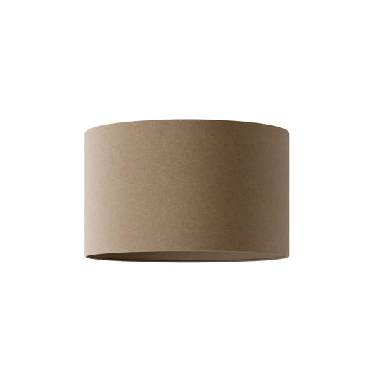 Paralume Cilindro L in tessuto con attacco E27 - Made in Italy - Lana Marrone