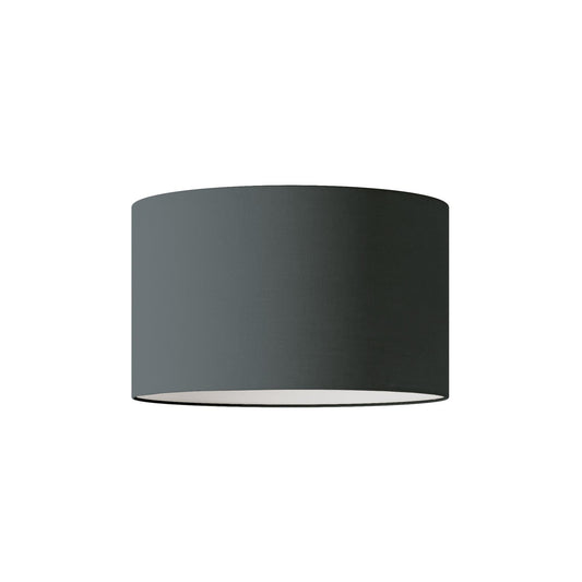 Paralume Cilindro L in tessuto con attacco E27 - Made in Italy - Teletta Grigio Scuro