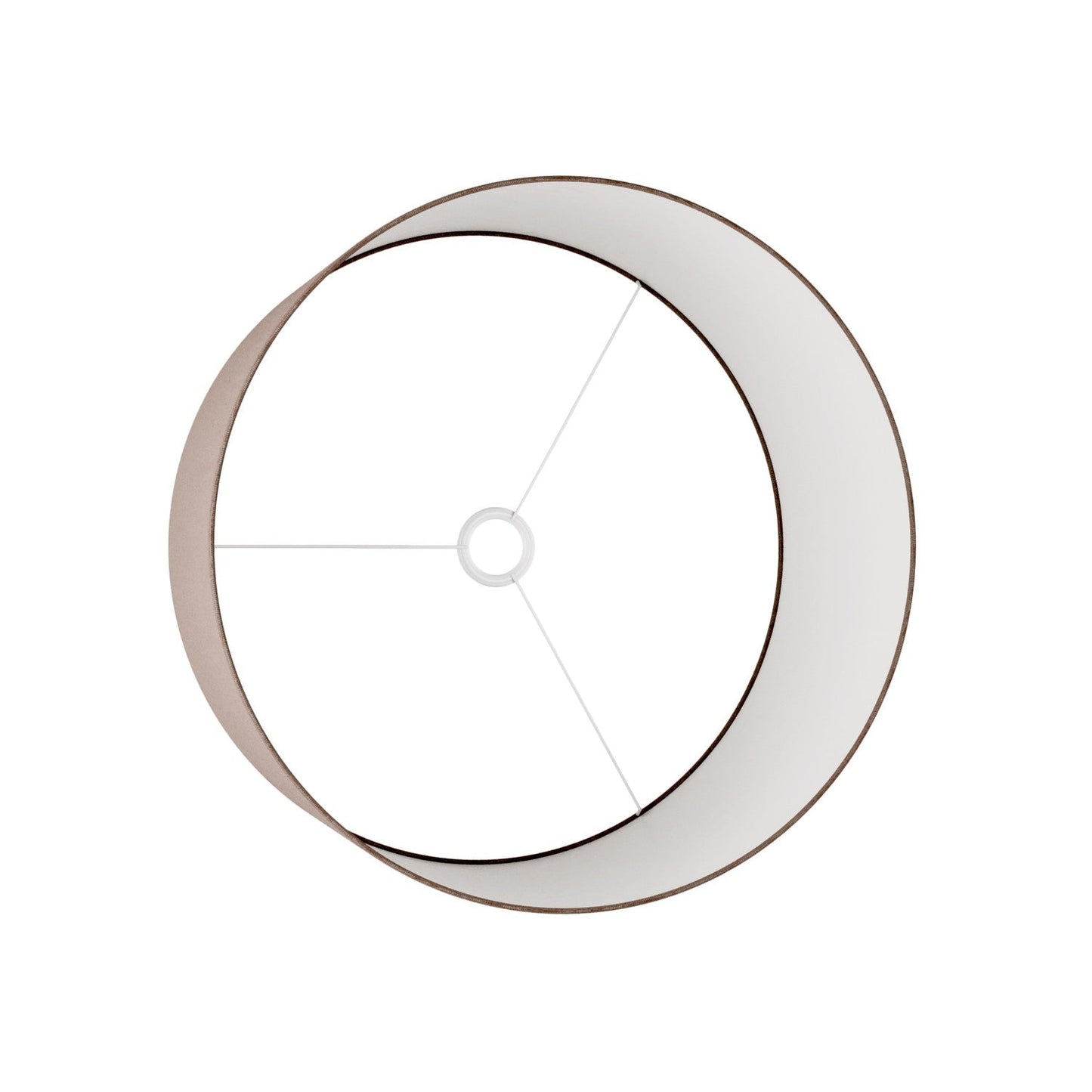 Paralume Cilindro XL in tessuto con attacco E27 - Made in Italy - Camelot Marrone