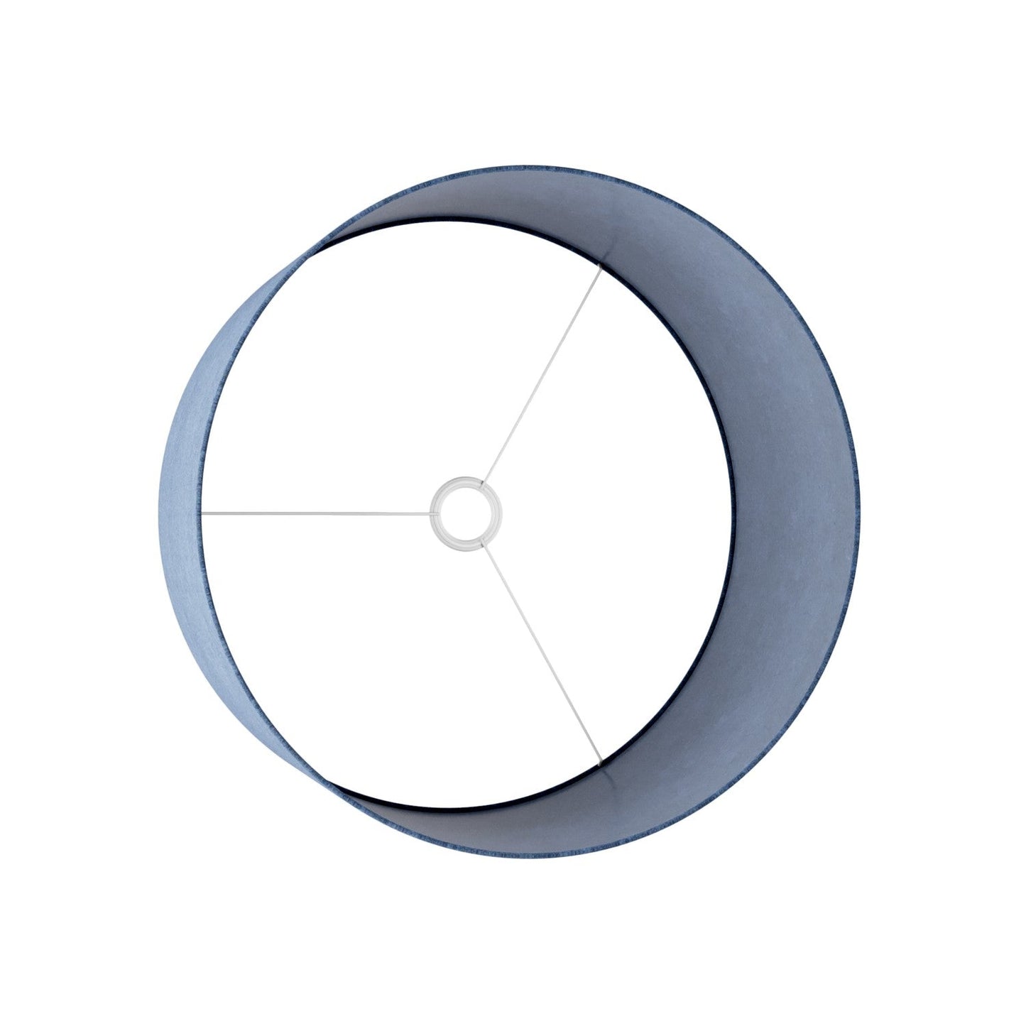 Paralume Cilindro XL in tessuto con attacco E27 - Made in Italy - Lana Blu