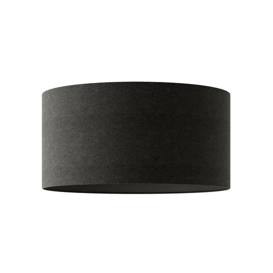 Paralume Cilindro XL in tessuto con attacco E27 - Made in Italy - Lana Grigio Scuro
