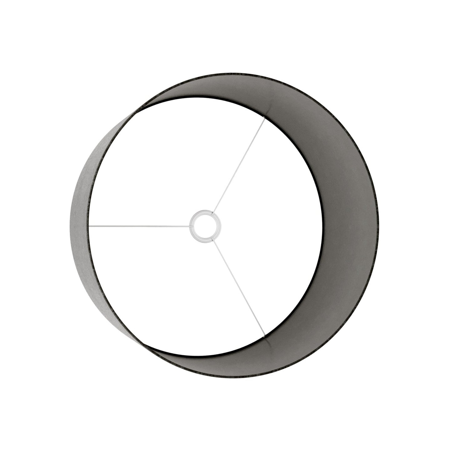 Paralume Cilindro XL in tessuto con attacco E27 - Made in Italy - Lana Grigio Scuro