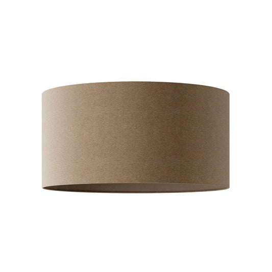 Paralume Cilindro XL in tessuto con attacco E27 - Made in Italy - Lana Marrone