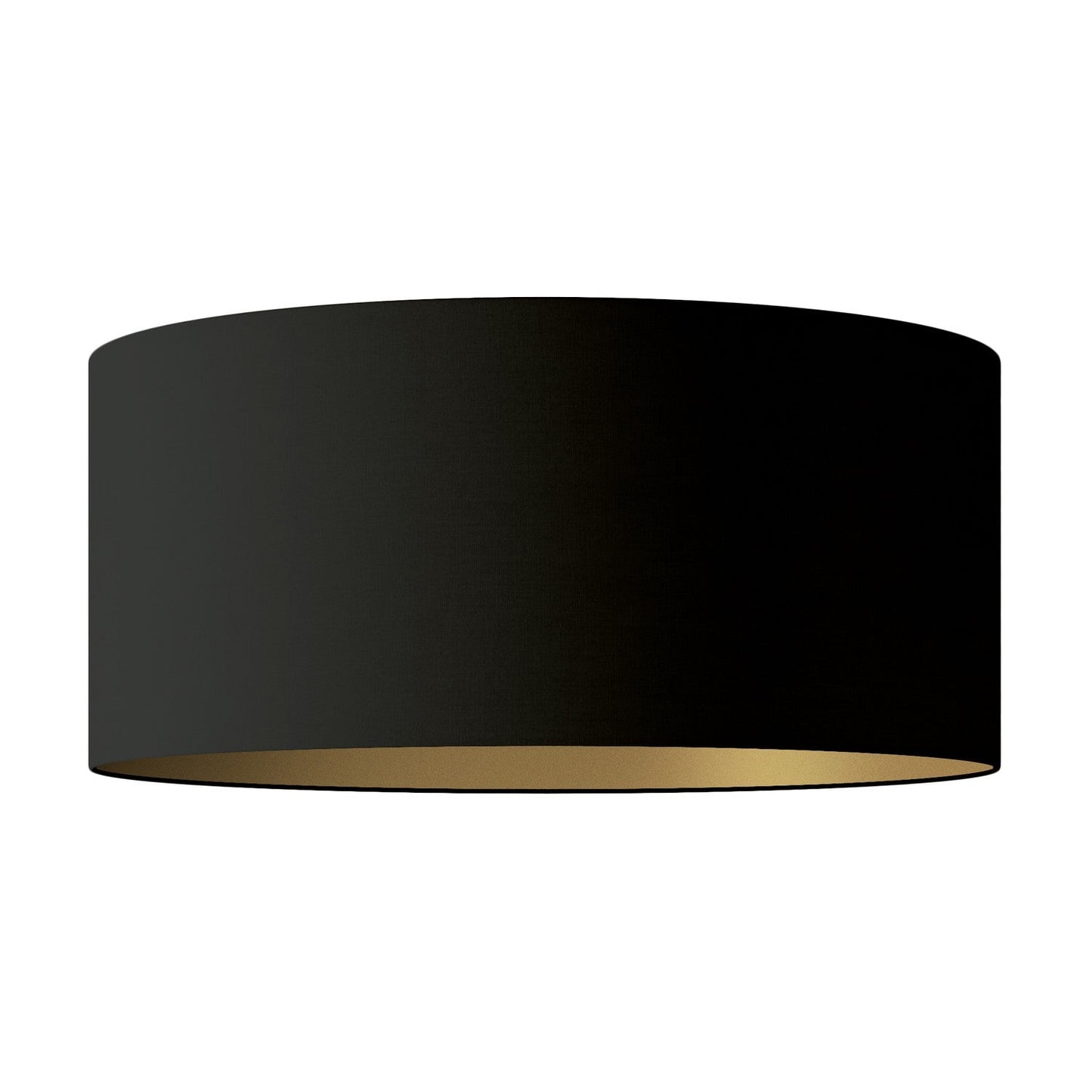 Paralume Cilindro XXL in tessuto con attacco E27 - Made in Italy - Nero/Oro