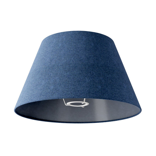 Paralume Impero M in tessuto per lampada da terra con attacco E27 - Made in Italy - Lana Blu