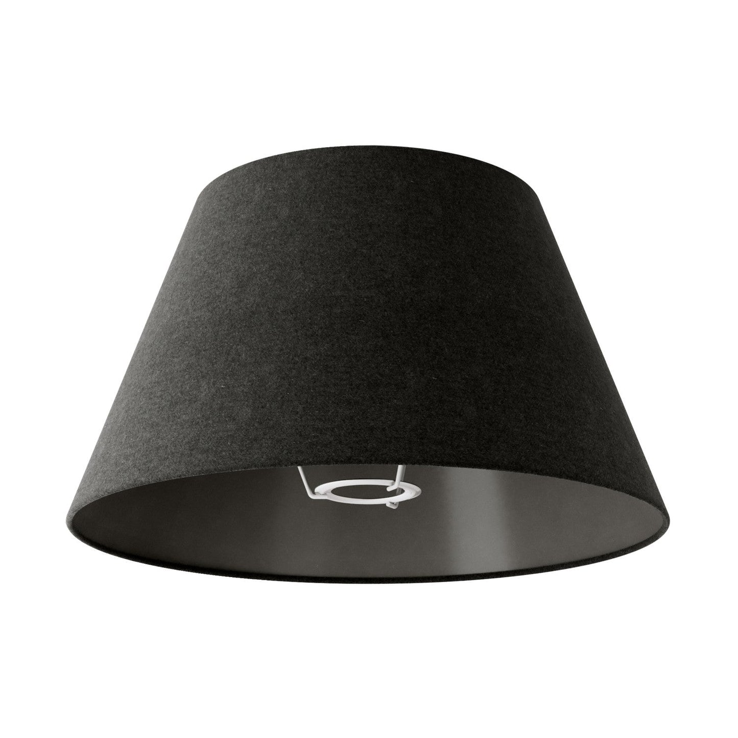 Paralume Impero M in tessuto per lampada da tavolo o applique con attacco E27 - Made in Italy - Lana grigio scura