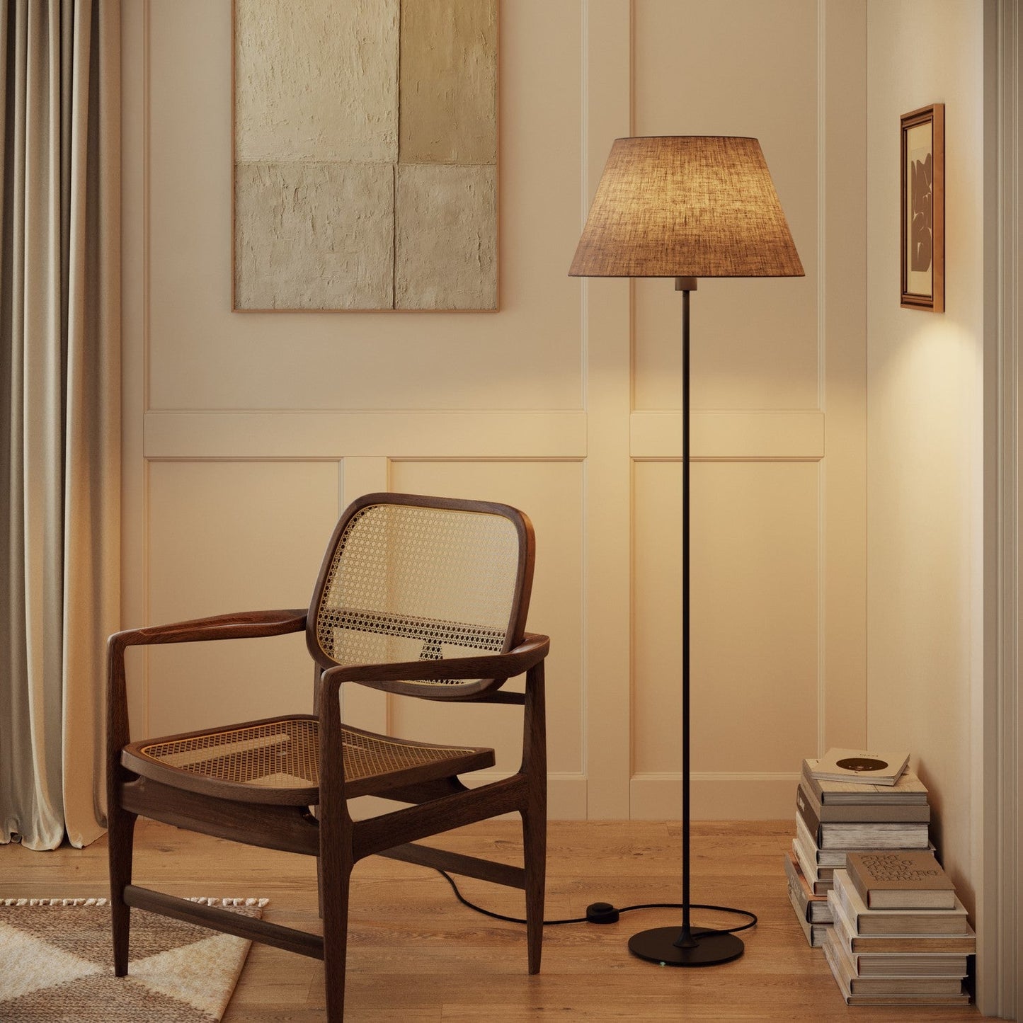 Paralume Impero L per lampada da tavolo o applique con attacco E27 - Made in Italy - Camelot Marrone