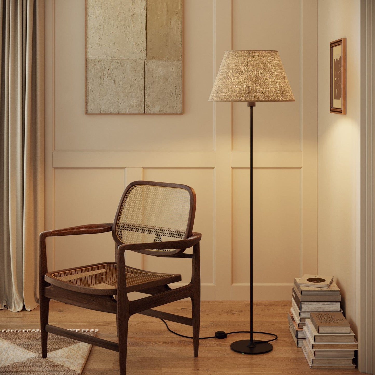 Paralume Impero L per lampada da tavolo o applique con attacco E27 - Made in Italy - Juta Naturale