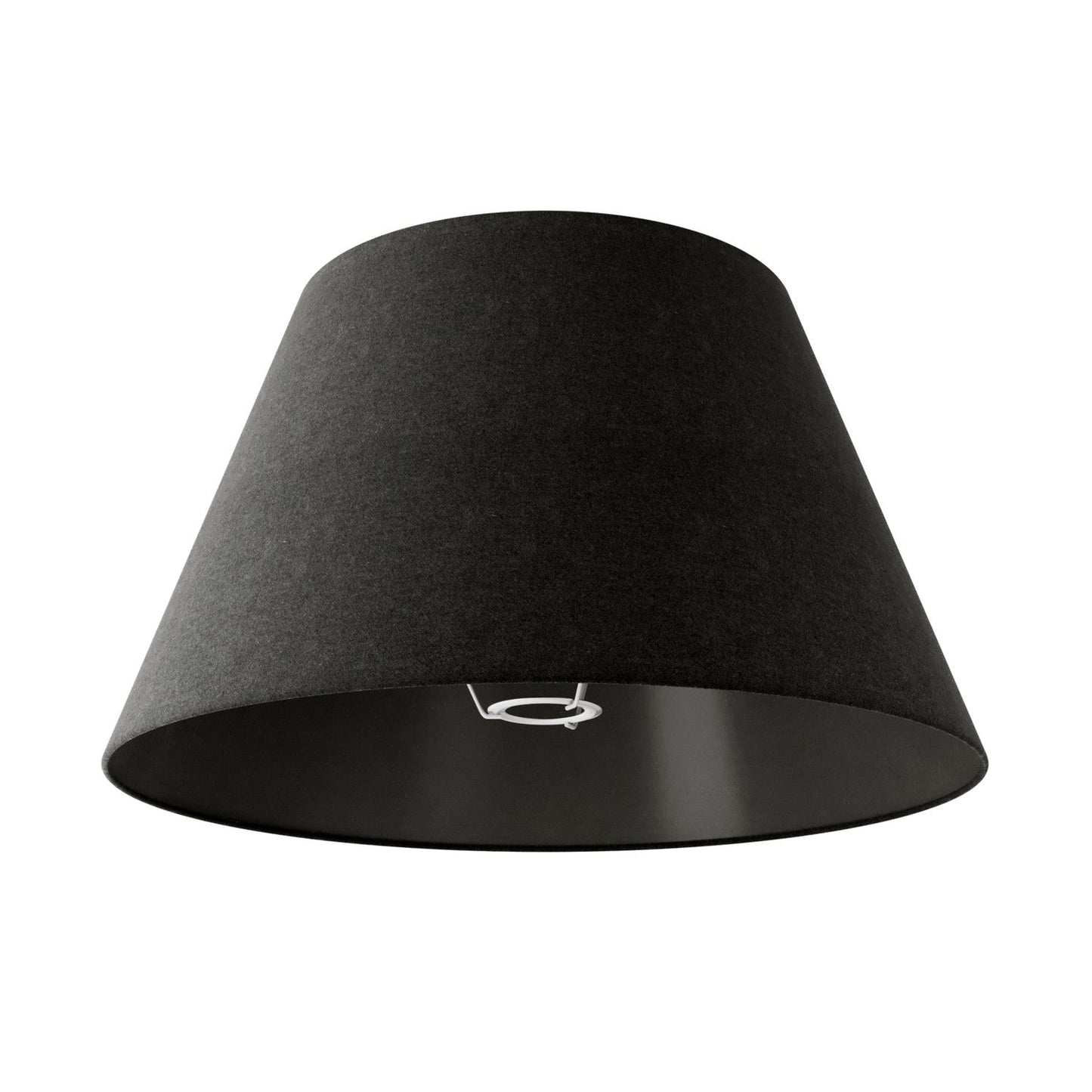 Paralume Impero L per lampada da tavolo o applique con attacco E27 - Made in Italy - Lana Grigio Scuro