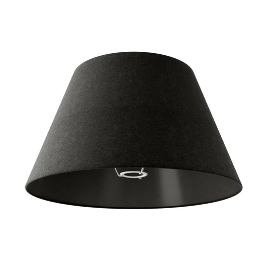 Paralume Impero L per lampada da tavolo o applique con attacco E27 - Made in Italy - Lana Grigio Scuro