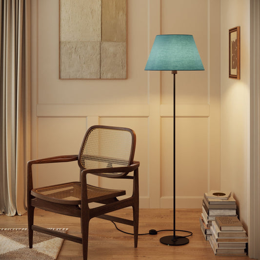 Paralume Impero L per lampada da tavolo o applique con attacco E27 - Made in Italy - Teletta Verde Dubbio