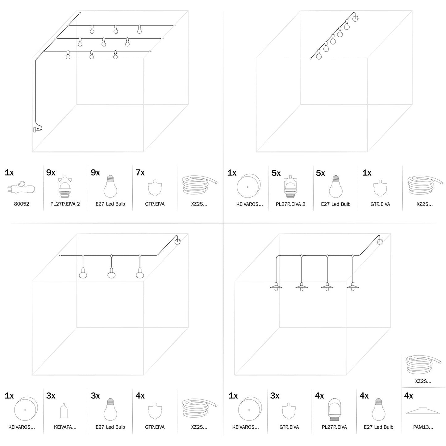 EIVA-3 Giunto 3 vie IP65 per esterno - Sistema Modulair - Bianco