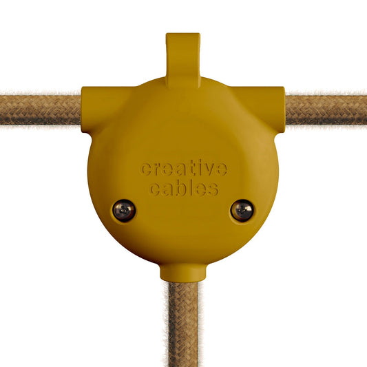 EIVA-3 Giunto 3 vie IP65 per esterno - Sistema Modulair - Mostarda