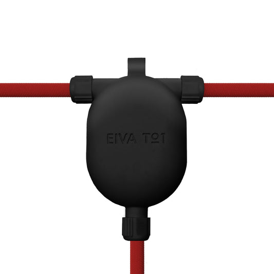 EIVA-3 Giunto a 3 vie IP65 per esterno - Sistema Modulair - Nero