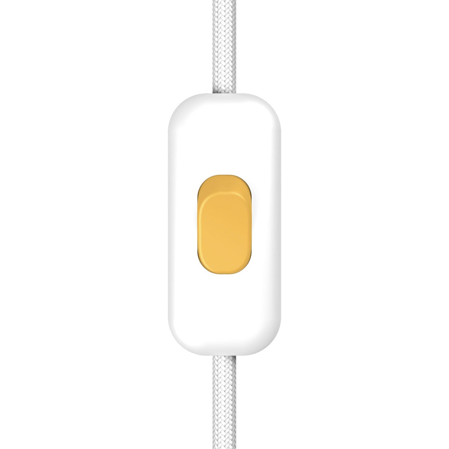 Interruttore Unipolare rompifilo Creative Switch Bianco e pulsante Mostarda