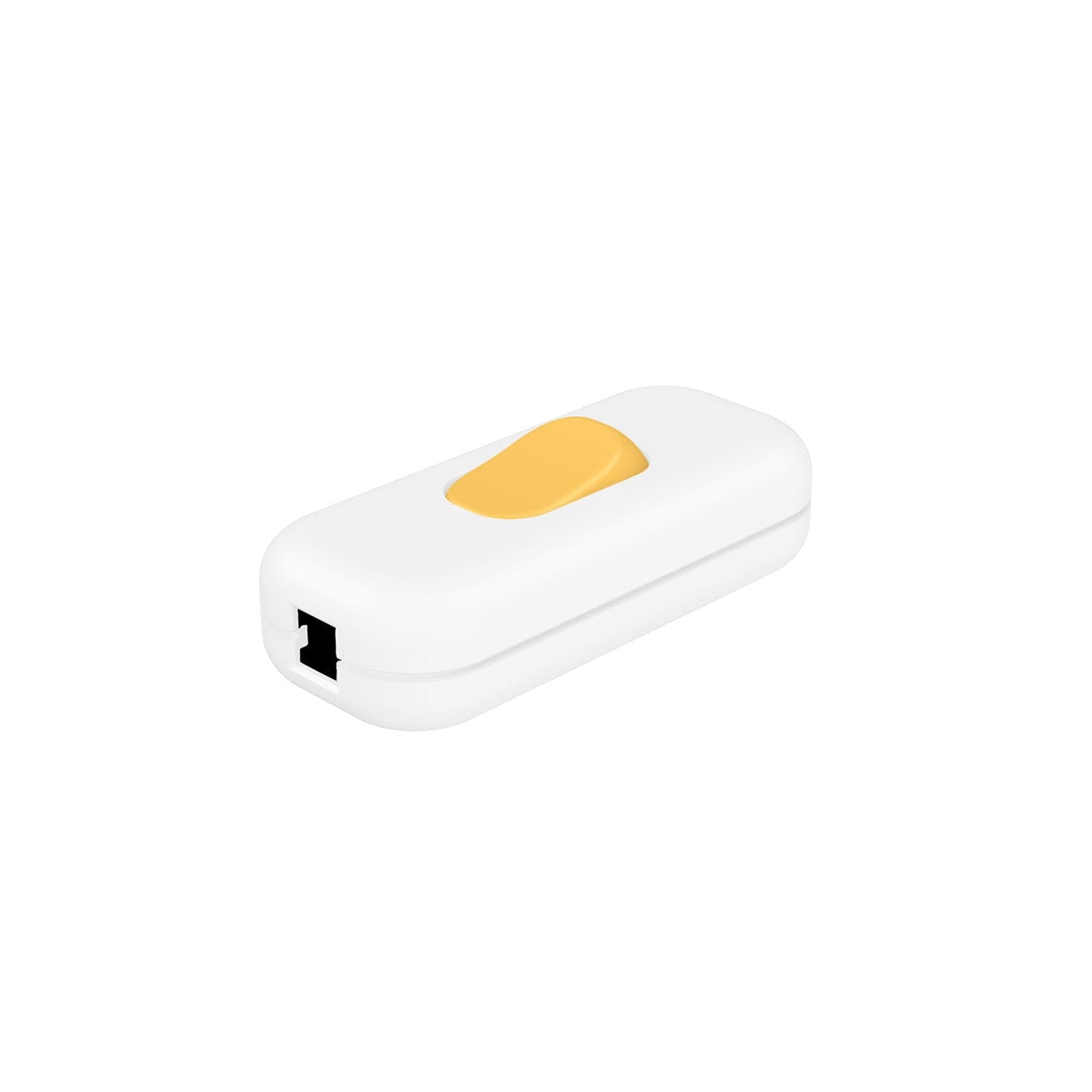 Interruttore Unipolare rompifilo Creative Switch Bianco e pulsante Mostarda