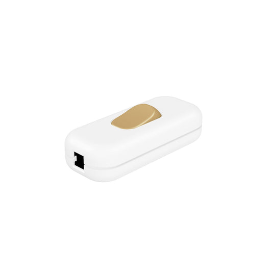 Interruttore Unipolare rompifilo Creative Switch Bianco e pulsante Bronzo