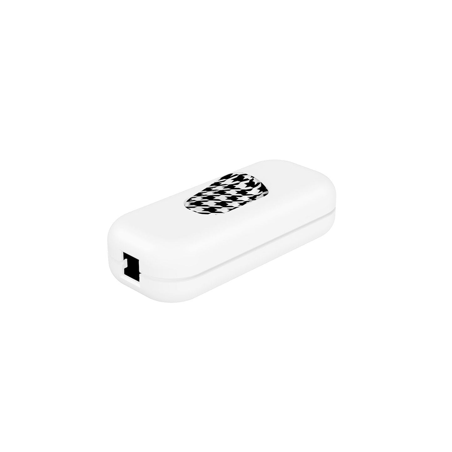 Interruttore Unipolare rompifilo Creative Switch Bianco e pulsante Pied de poule
