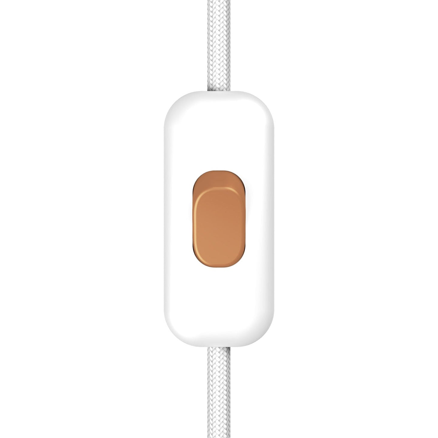 Interruttore Unipolare rompifilo Creative Switch Bianco e pulsante Rame