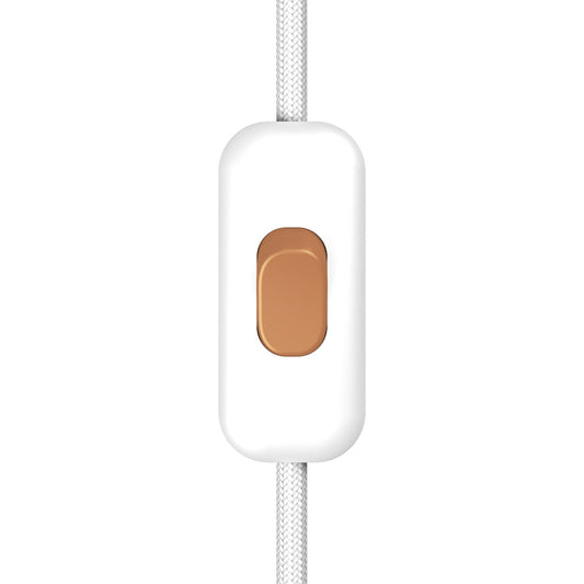 Interruttore Unipolare rompifilo Creative Switch Bianco e pulsante Rame