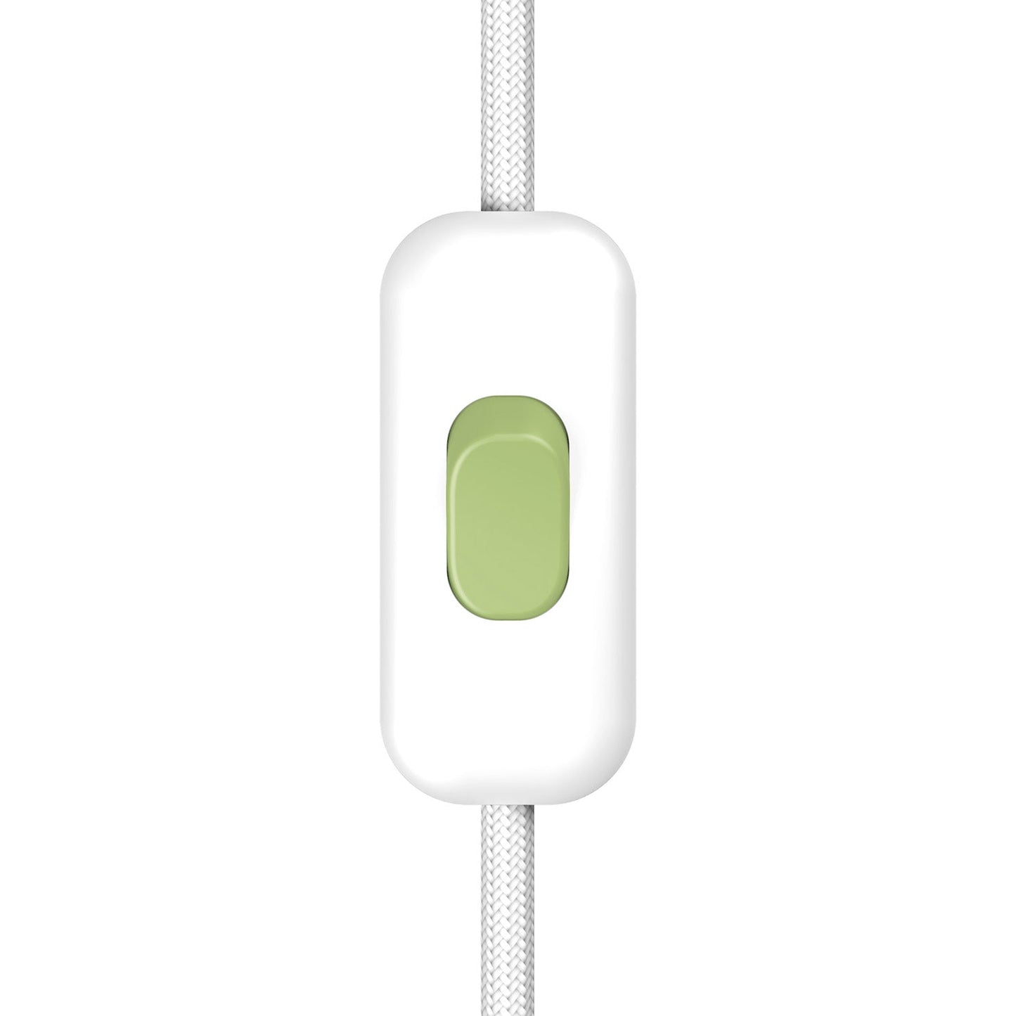 Interruttore Unipolare rompifilo Creative Switch Bianco e pulsante Verde prato