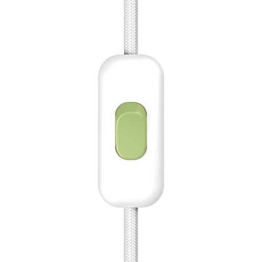 Interruttore Unipolare rompifilo Creative Switch Bianco e pulsante Verde prato