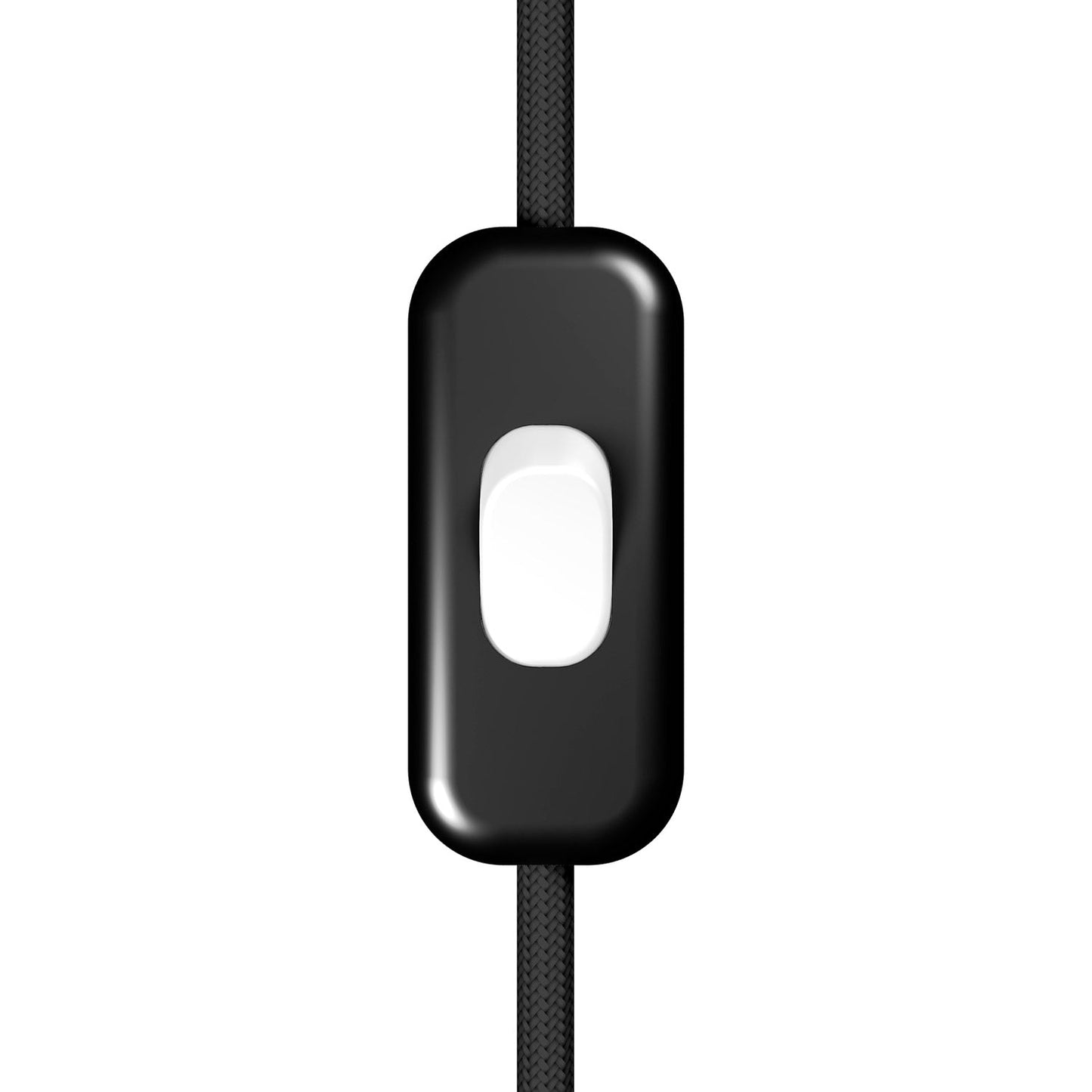 Interruttore Unipolare rompifilo Creative Switch Nero e pulsante Bianco