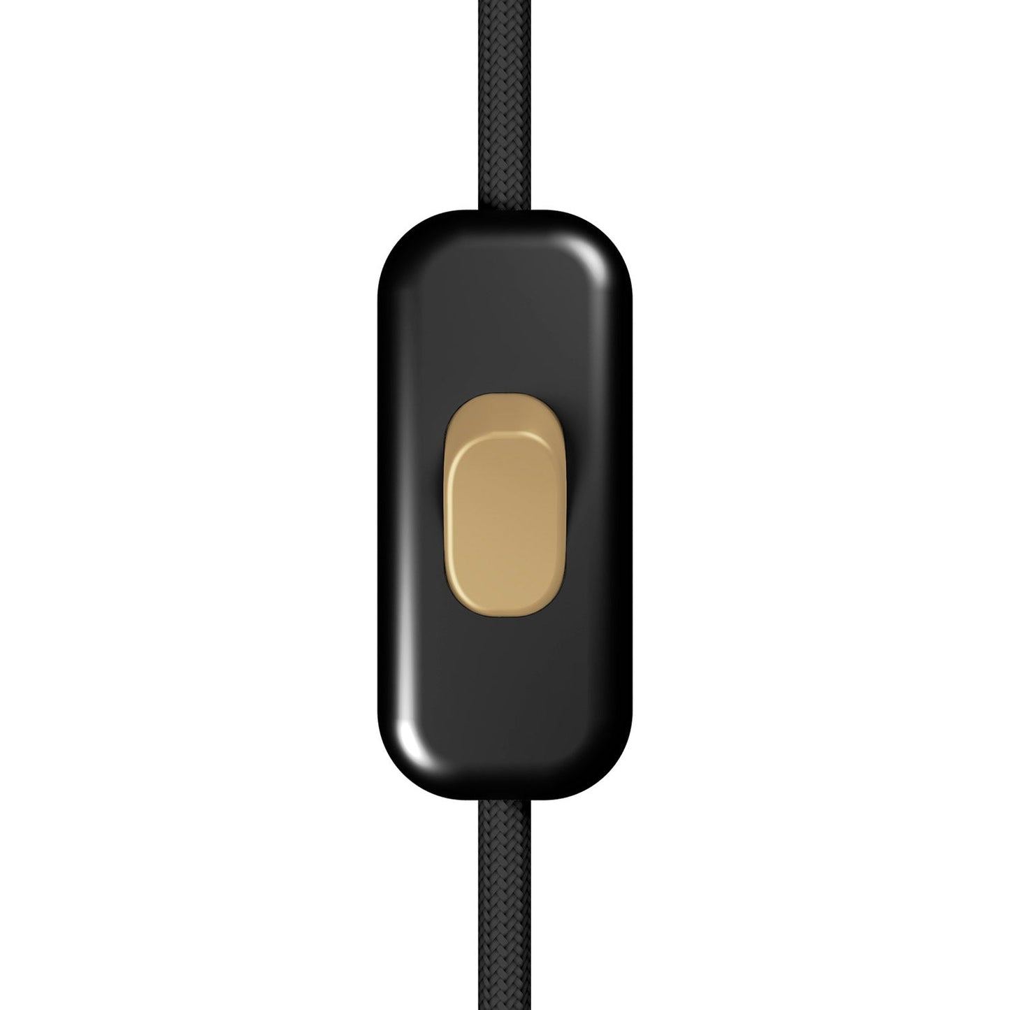 Interruttore Unipolare rompifilo Creative Switch Nero e pulsante Bronzo