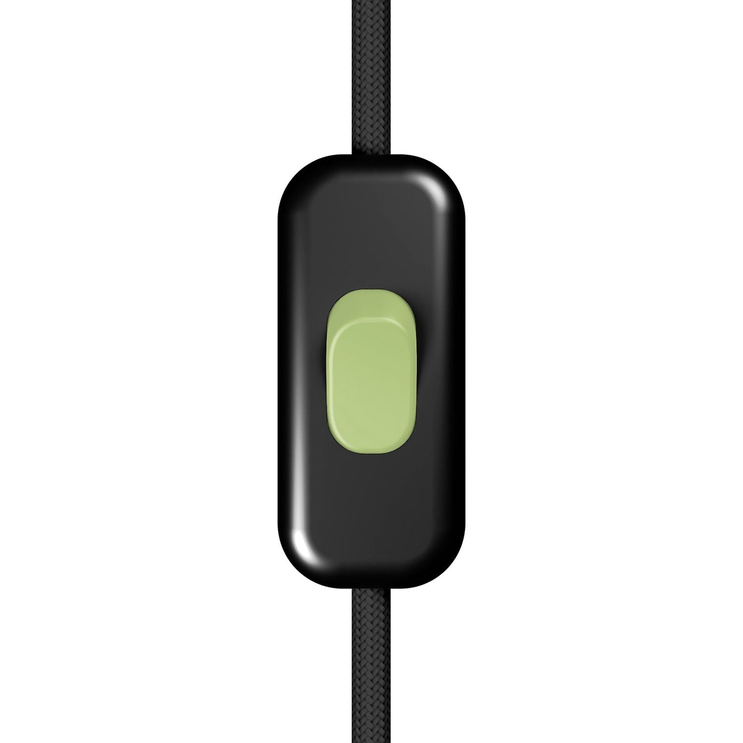 Interruttore Unipolare rompifilo Creative Switch Nero e pulsante Verde prato