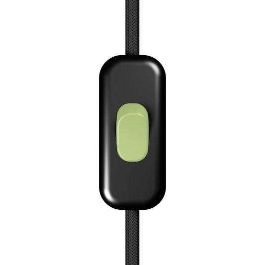 Interruttore Unipolare rompifilo Creative Switch Nero e pulsante Verde prato