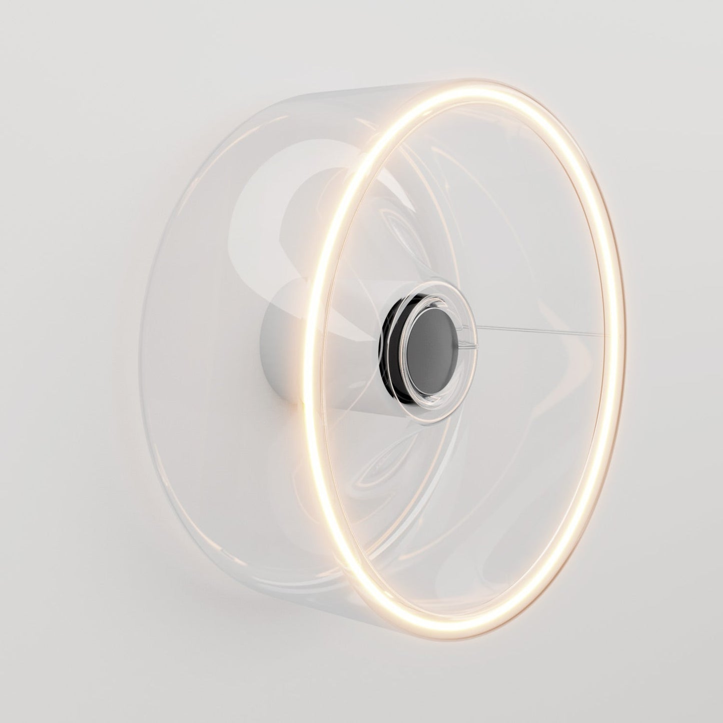 Applique con lampadina Ghost trasparente - Bianco