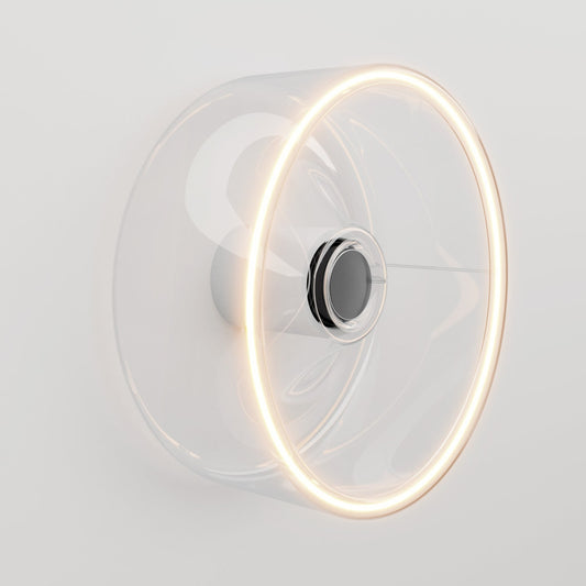 Applique con lampadina Ghost trasparente - Bianco