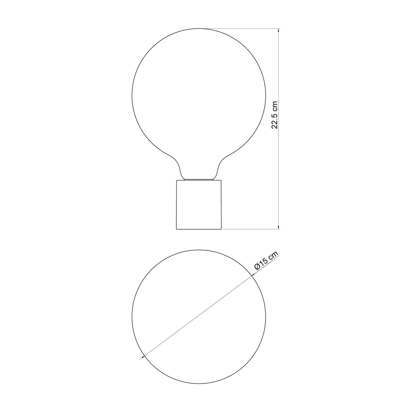 Applique Bianca con lampadina a bulbo effetto porcellana - Waterproof IP44 - IO