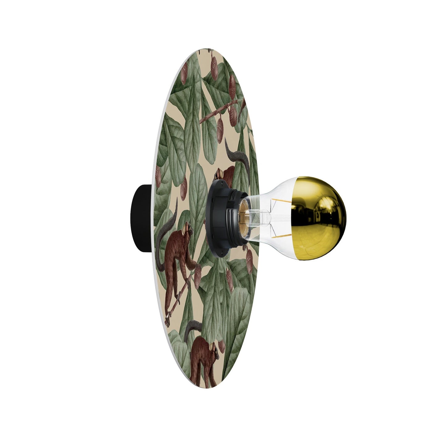 Lampada da parete o soffitto con paralume con animali della giungla 'Wildlife Whispers' Animali Lemuri - Waterproof IP44