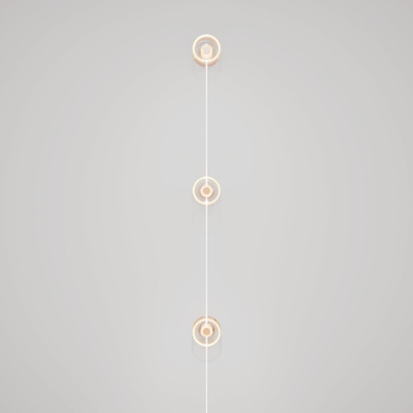 Lampada da parete Spostaluce con spina, 3 lampadine Ghost e cavo bianco