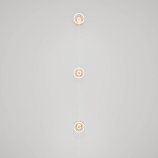 Lampada da parete Spostaluce con spina, 3 lampadine Ghost e cavo bianco